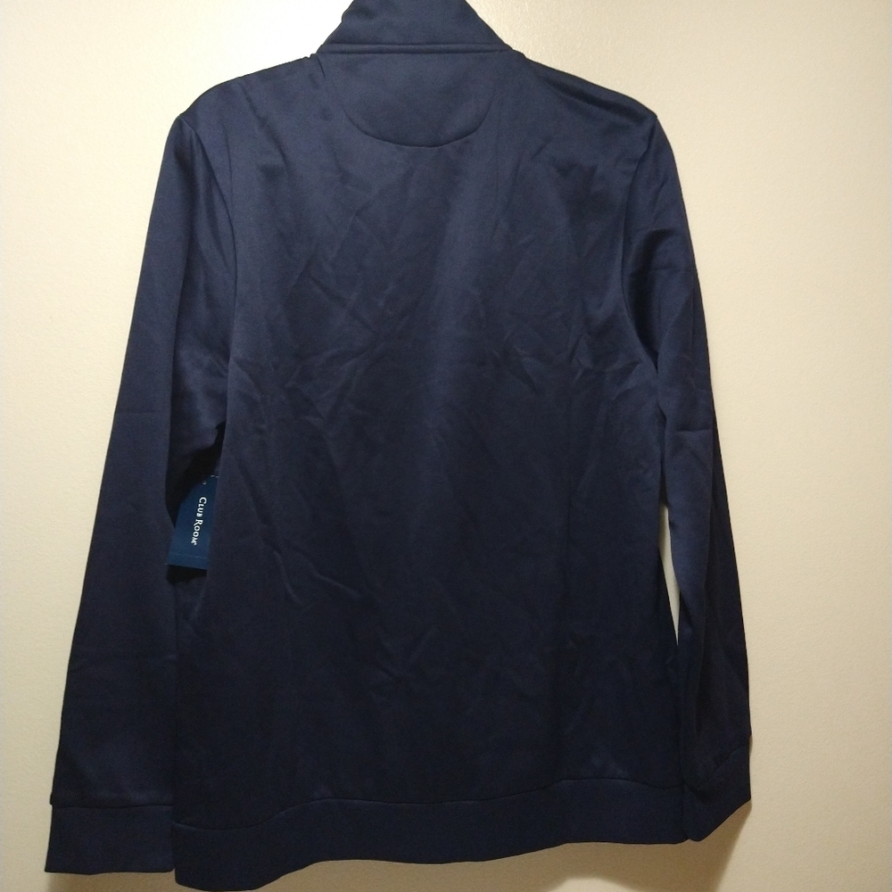 Club Room Blue Crossbody Stripe Track Jacket - Picture 2 of 12